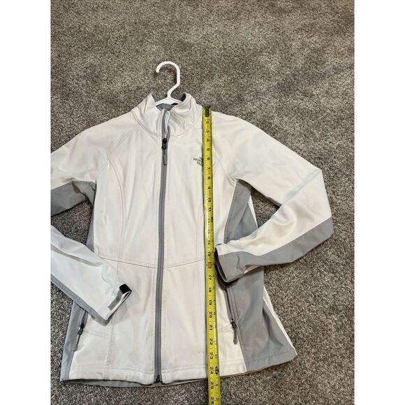 The North Face Womens Wind Stopper Jacket Full Zip Long Sleeve Pocket White SZ S - Picture 2 of 7